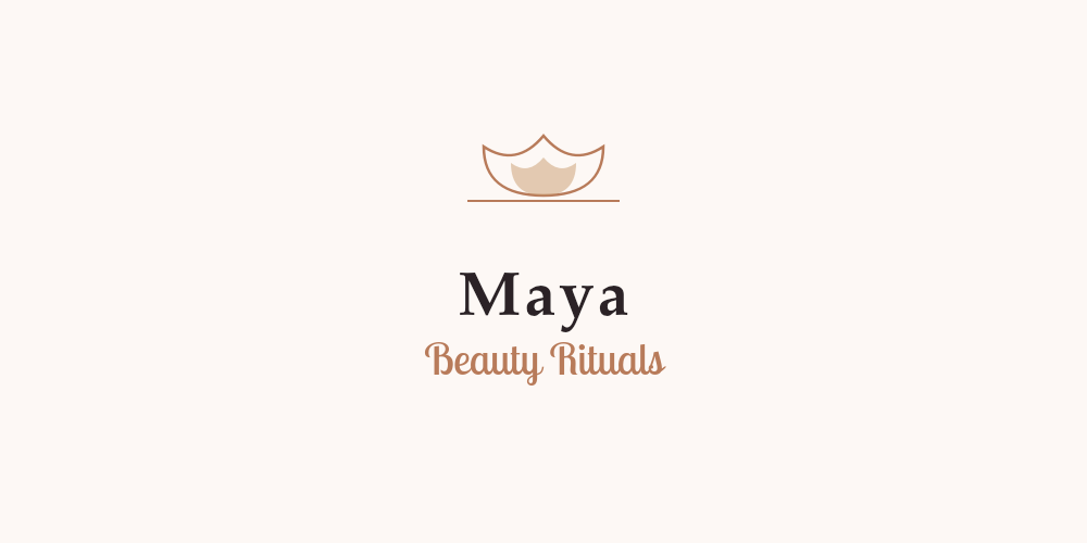 Maya Beauty Rituals logo — lotus flower with wordmark
